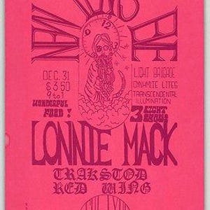 Cartel original de Trackstod de Redwing de Lonnie Mack, folleto de la Cal Expo Sacramento 1969