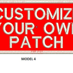 Embroided Patch 4" X 2" Text Only Customized Iron On - Etsy