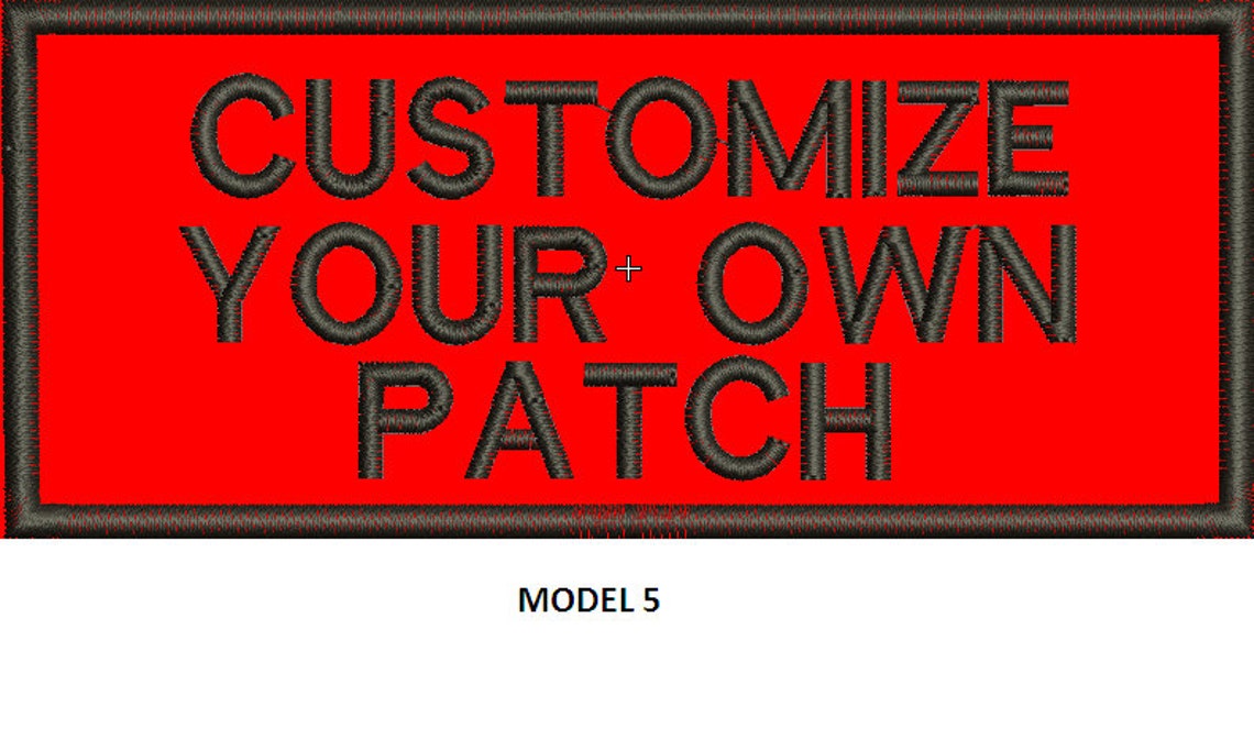 Embroided Patch 4" X 2" Text Only Customized Iron On - Etsy