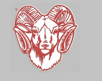 Parche bordado RAM 9 "X 8.7" para la parte posterior de la chaqueta motera