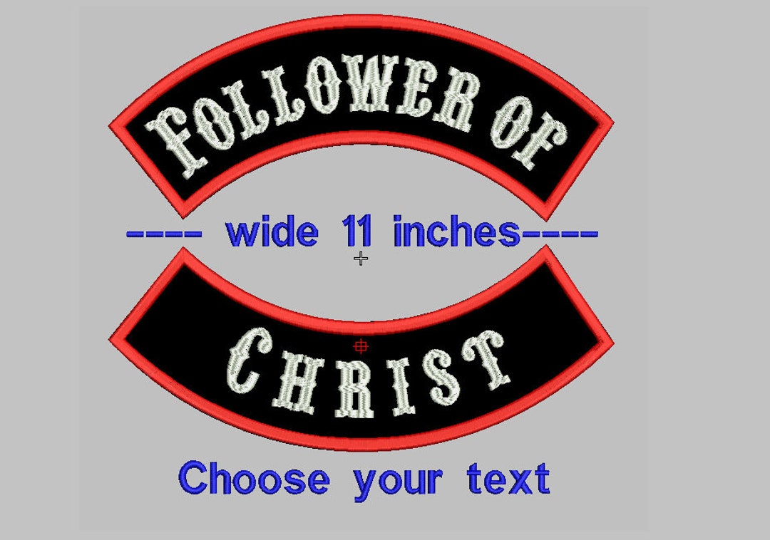 Custom Embroidered Rocker Name Patch Sew on Motorcycle Biker Back Tag ...