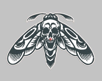 SKULL BUG embroidered patch 8.3 X 13" for back Biker Jacket