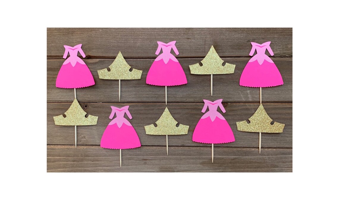 Sleeping Beauty Cupcake Toppers 12CT / Aurora Birthday Party Etsy