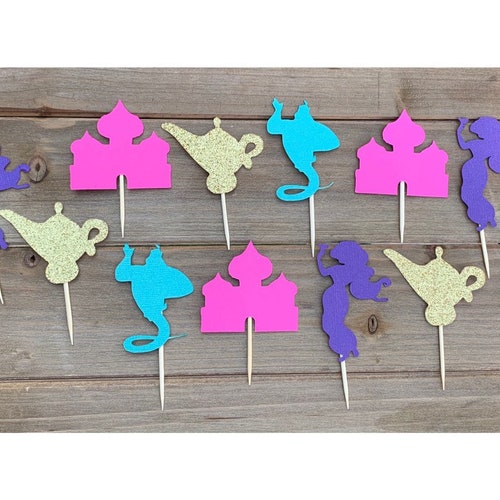 JASMINE ALADDIN Cupcake Toppers Birthday Party Cupcake Etsy