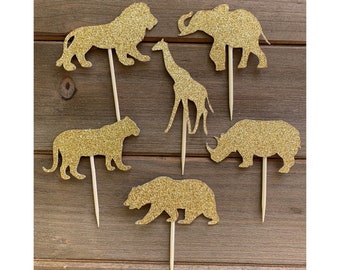 Safari Cupcake Topper 12CT / Dschungel Topper