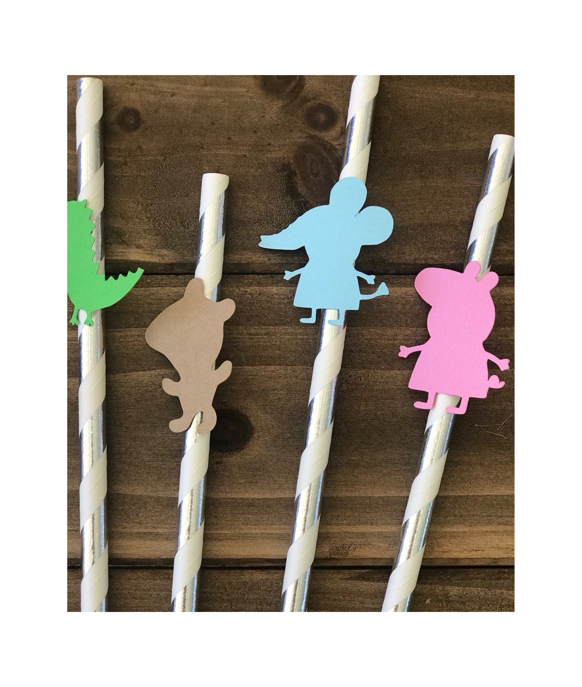 Peppa Pig Birthday Straws Etsy