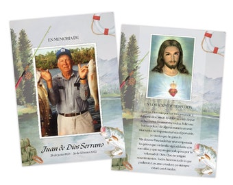 PRINTABLE | Fisherman Memorial Funeral Prayer Card | DIGITAL FILE