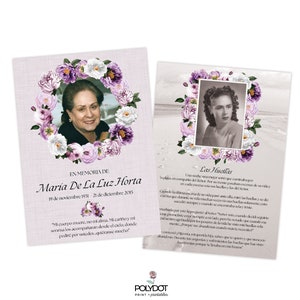 PRINTABLE | Las Huellas Footprints in the Sand Spanish Memorial Card | DIGITAL FILE