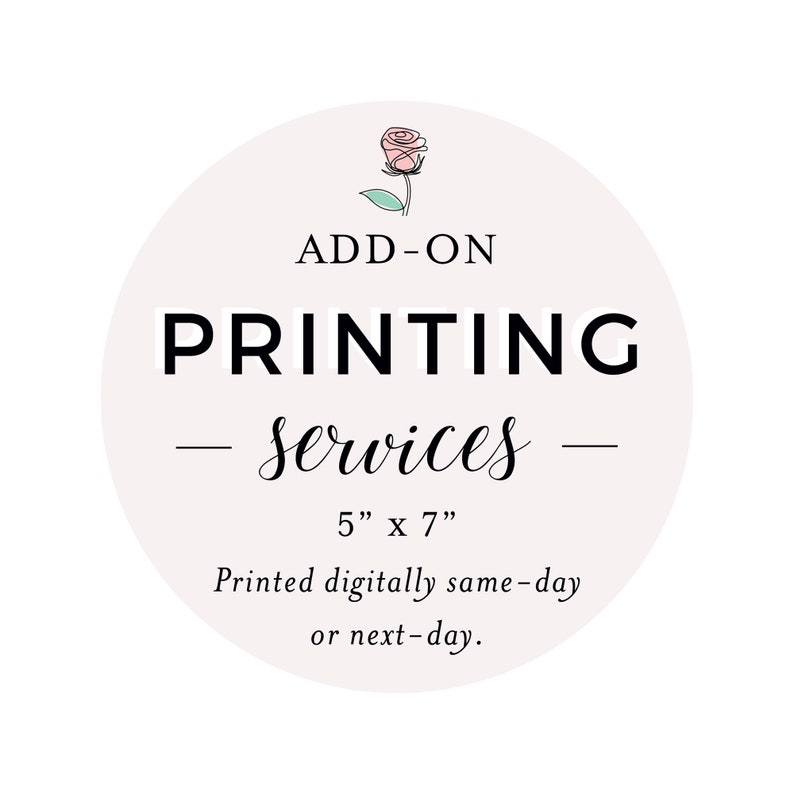 5 x 7 Printing Services Digital 