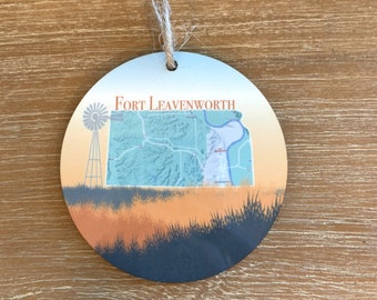 Fort Leavenworth Kansas Ornament, Military Keepsake Gift