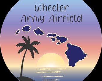 One-of-a-kind Wheeler Army Airfield ornament: perfect gift and keepsake for military members who have been stationed here.