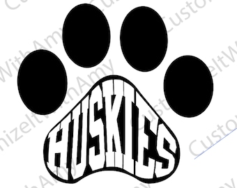 Disegno vettoriale di impronte di zampe di husky (svg, pdf, png, dxf)