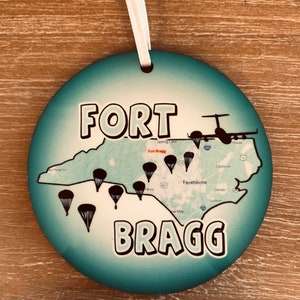 Fort Bragg, NC, paratrooper ornament: Great gift and personal keepsake