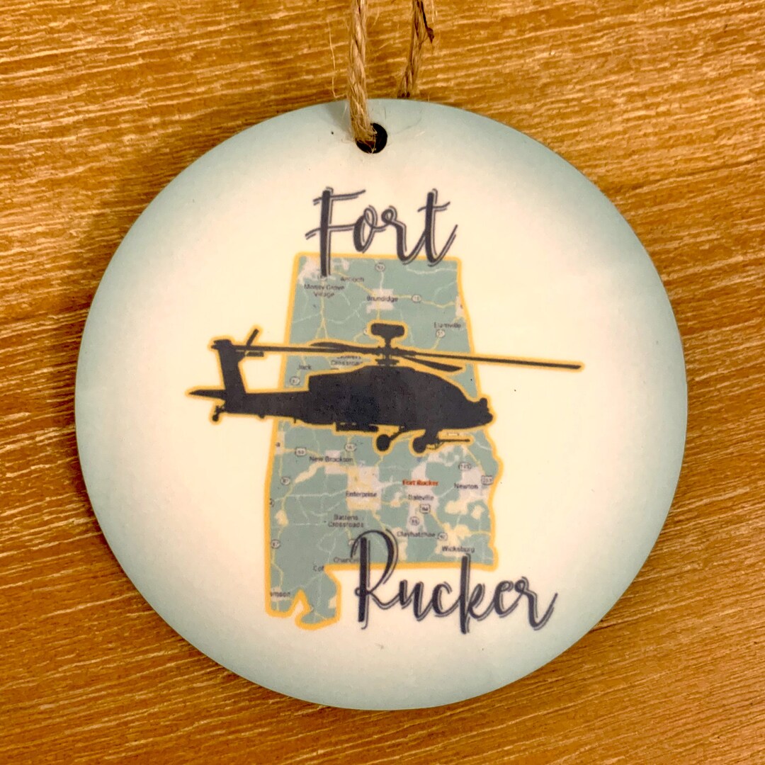 Apache Fort Rucker Fort Rucker Alabama Ornament, Apache Helicopter, Military Gift - Etsy