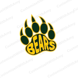 Bear Paw digital design: svg, pdf, png, dxf