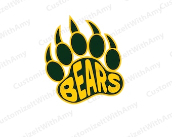 Bear Paw digital design: svg, pdf, png, dxf