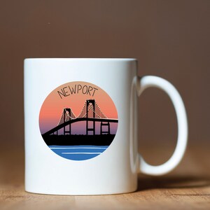 Pell Bridge Newport view PNG digital design: Great for sublimation!