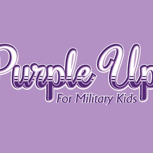 Striped Purple Up for military kids digital design: svg, png, pdf, dxf files all included
