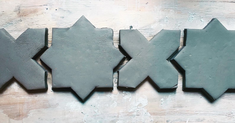 Handmade Star and Cross Ceramic Tile Set: Michigan Kitchen Backsplash ...