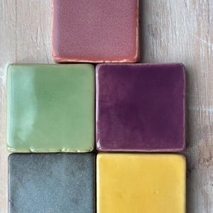 Handmade 3x3 Ceramic Tile: Backsplash, Fireplace Tile (1 SQ FT)