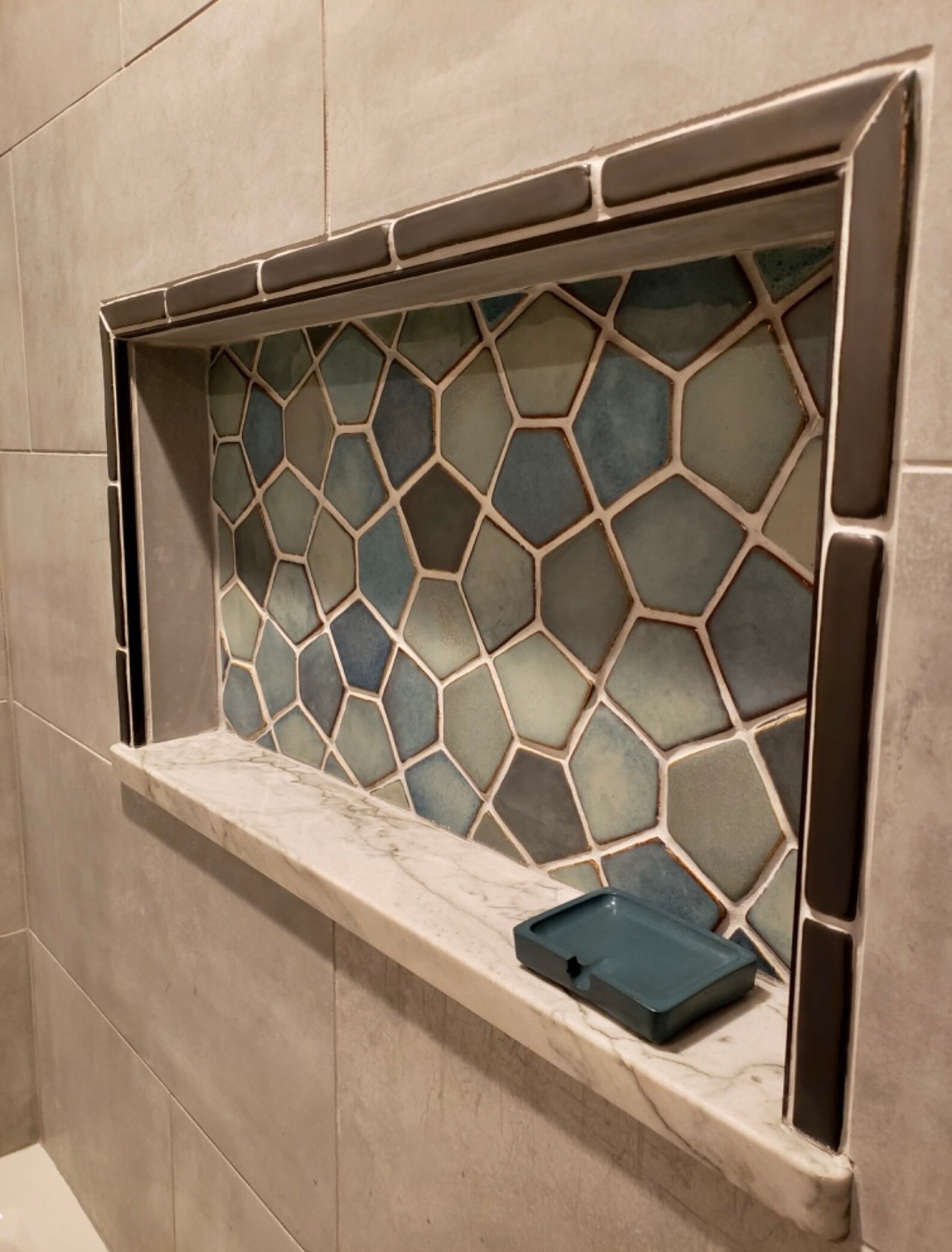 3x4 Handmade Geometric Ceramic Tile Kitchen Backsplash 1 SQ Etsy