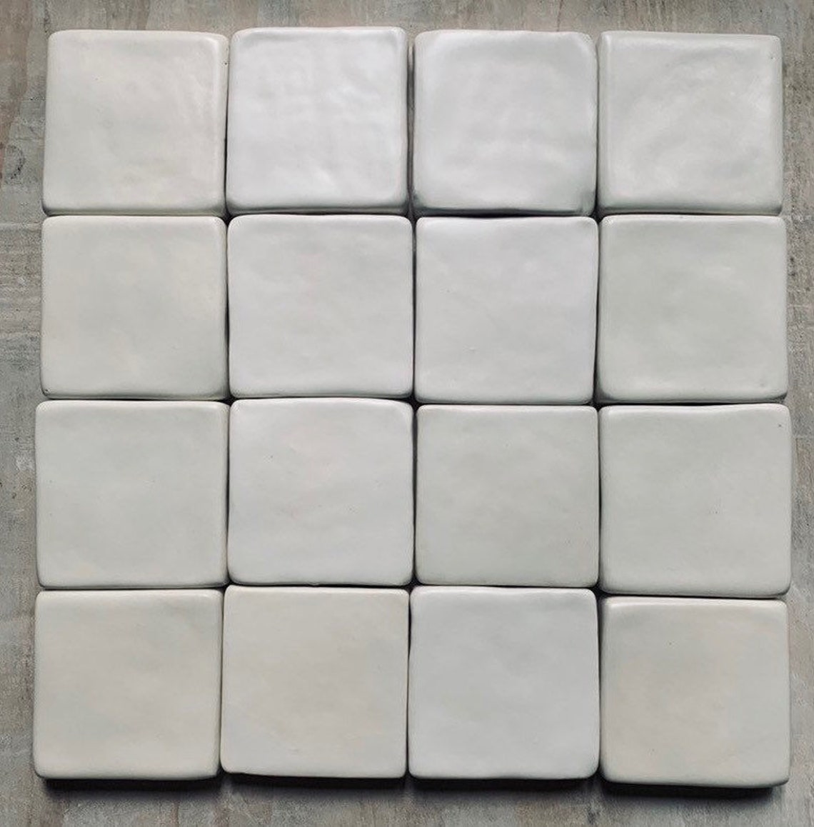 3x3 Handmade Ceramic Tile Backsplash, Bathroom or Kitchen Tile, 1 SQ FT