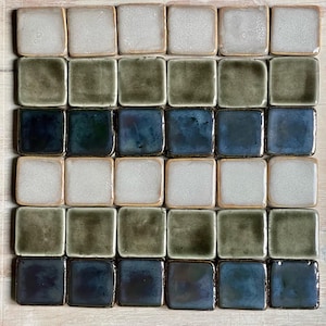 2x2 Handmade Ceramic Tile Kitchen Backsplash, 1 SQ FT Bathroom Tile, Fireplace, Farmhouse, Michigan Tile