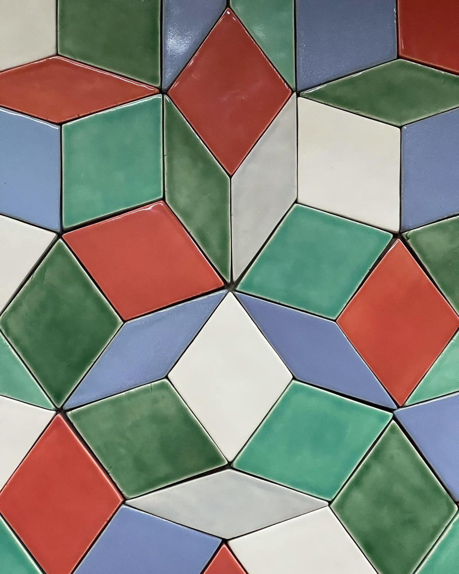 5x7 Handmade Geometric Ceramic Tile Kitchen Backsplash Etsy