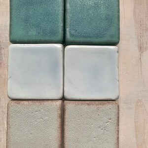 2x2 Handmade Ceramic Tile Glaze Sample Pack Kitchen Backsplash, Bathroom, Fireplace Tile, Shower Tile, Moroccan, Farmhouse, Michigan Tile image 5