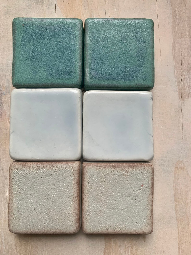 2x2 Handmade Ceramic Tile Glaze Sample Pack Kitchen Backsplash, Bathroom, Fireplace Tile, Shower Tile, Moroccan, Farmhouse, Michigan Tile image 5