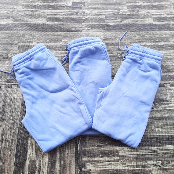 Pastel Sky Blue Thick Sweatpants COZY 