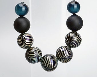 Handmade Modern Lampwork beads Art Handmade Glass Hollow Beads For Necklace Glass Beads Craft Contemporary.