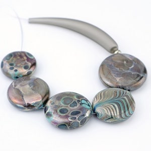 Handmade Modern Lampwork beads Art Handmade Glass Hollow Beads For Necklace Glass Beads Craft Contemporary.