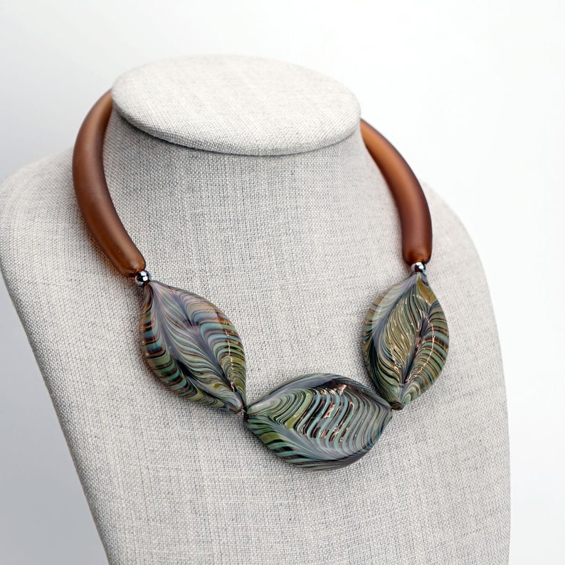 Lampwork beads Blown beads Craft. Handmade Glass Hollow Beads For Necklace Glass Beads Handmade