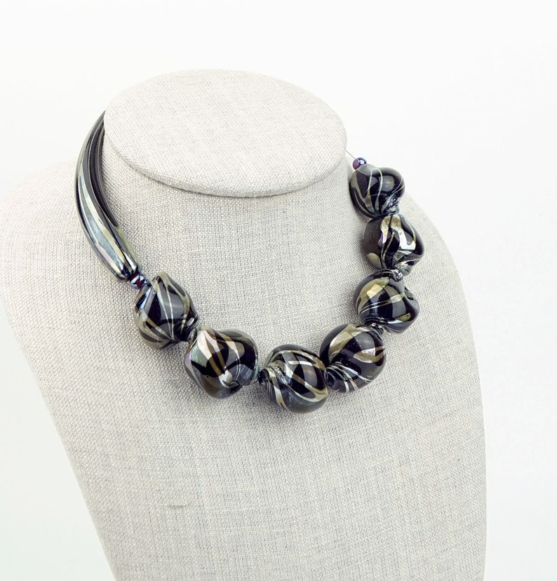 Handmade Modern Lampwork beads Art Handmade Glass Hollow Beads For Necklace Glass Beads Craft Contemporary.