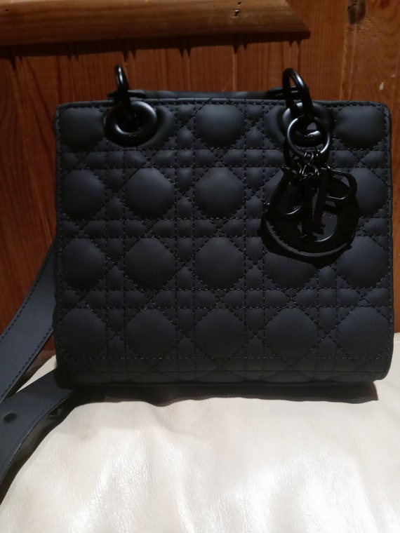 black quilted purse