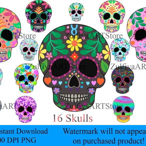 Day of the Dead Figures Clipart Collection - Etsy