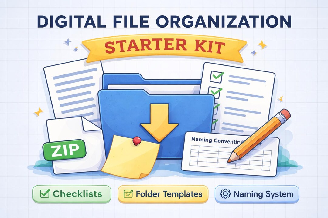 Digital File Organization Starter Kit | File Naming System, Folder ...