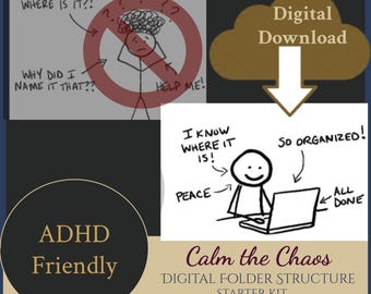 Digital File System Starter Kit: Calm Chaos, Folder Structure, PDF Naming Guide