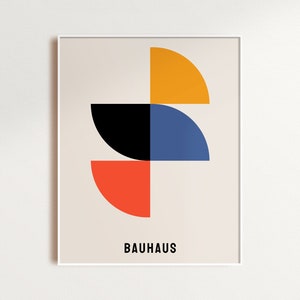 After Bauhaus Poster, Bauhaus Exhibition Poster, Bauhaus Wall Art, Walter Gropius Print Premium, Shapes Poster, B27