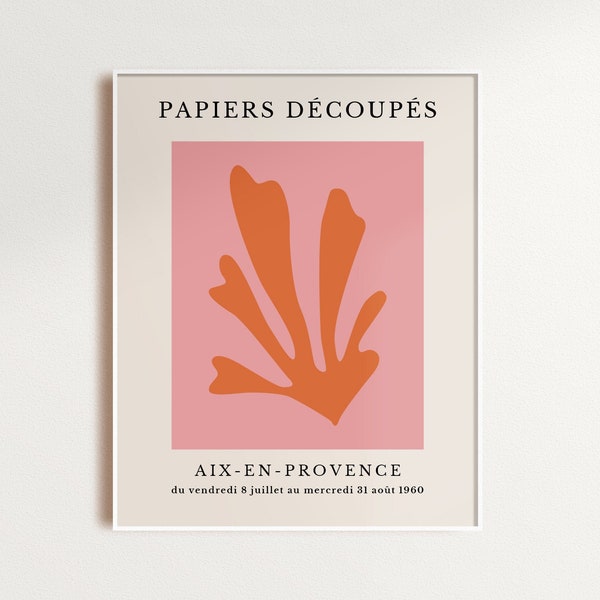 D’après Henri Matisse Premium Matte Poster, Papiers Découpés Poster, Matisse Wall Art, Aix-En-Provence Poster, V34