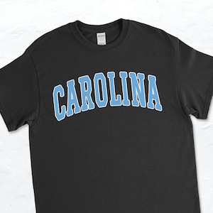 Carolina College Style T-Shirt, Carolina Blue T-Shirt, Carolina College Tee (Unisex)
