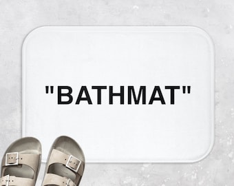Bath Mat Quotation Marks, Quote Marks Bath Mat White