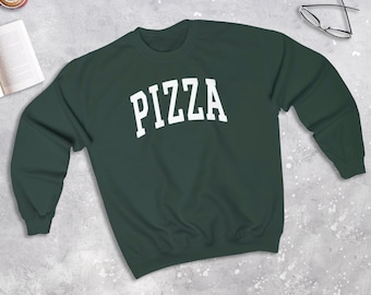 Felpa in stile Pizza College, maglione per pizza (Unisex)