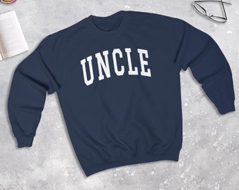 Uncle College Style Sweatshirt, Gender Reveal Uncle Sweater (Unisex)