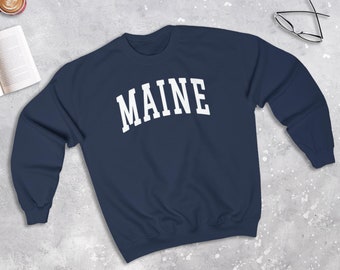 Bluza w stylu Maine College, sweter Maine (Unisex)