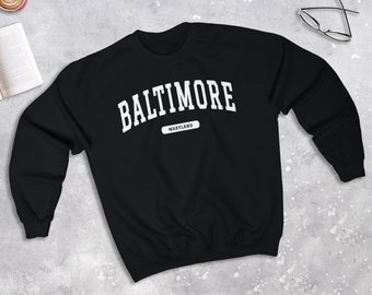 Baltimore Maryland College Style Sweatshirt, Baltimore Sweater (Unisex)