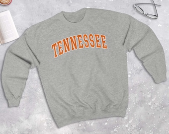 Felpa vintage stile Tennessee College, maglione Tennessee in stile distressed (Unisex)