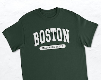 Boston Massachusetts College Style T-Shirt