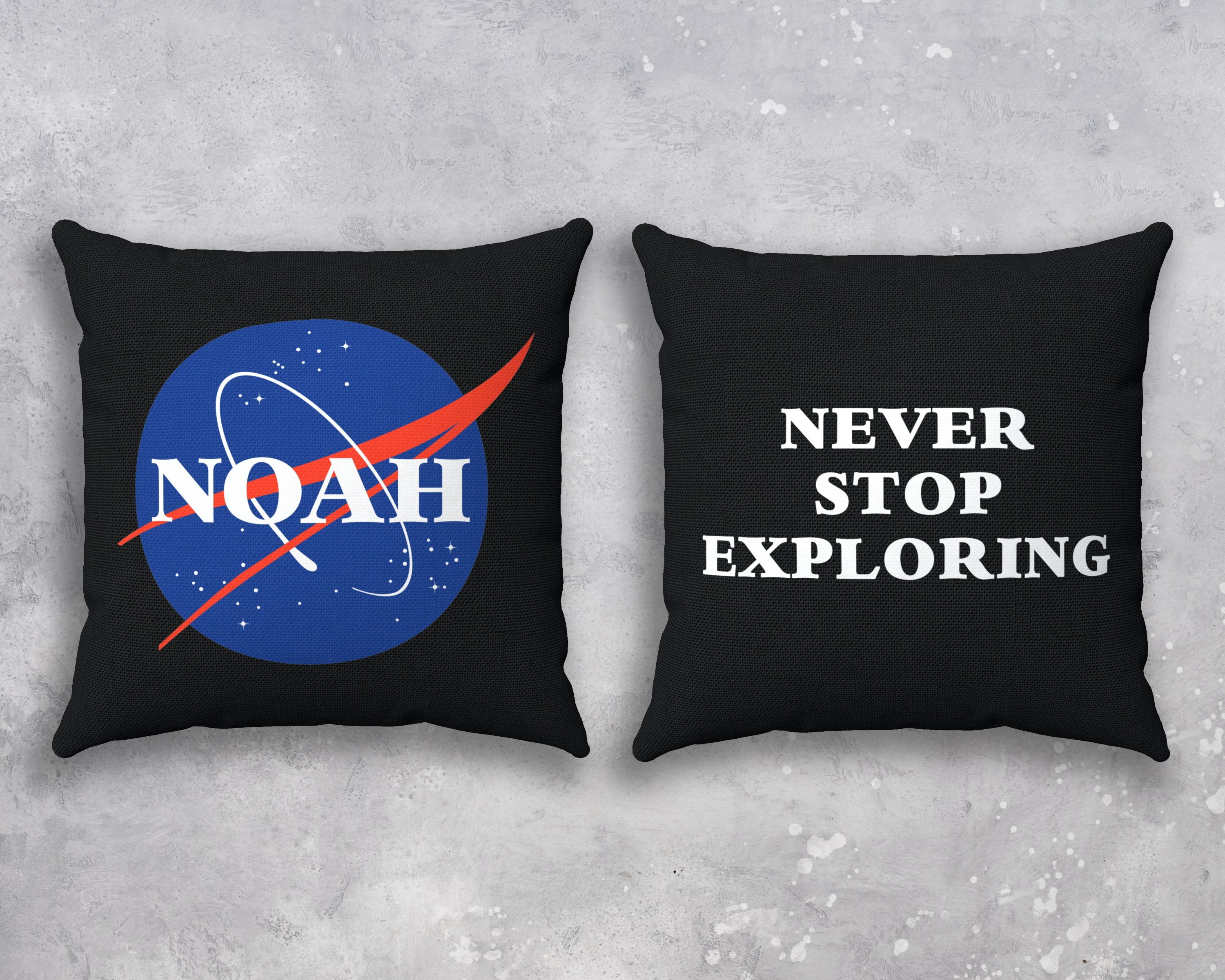 NASA Inspired Personalized Name Pillow Cover - Etsy